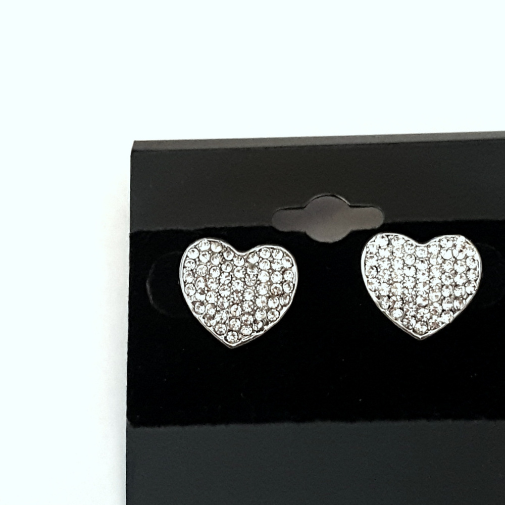 Fashion Jewelry Rhinestone Heart Earrings